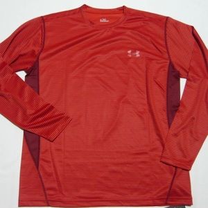 Under Armour Long Sleeve Athletic Active Wear Mens Size (Large) Red/Maroon